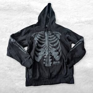 2008 misfits skeleton zip up hoodie